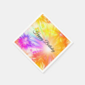 かわいいカラフル花火ハッピーバースデー スタンダードカクテルナプキン (角)