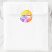 かわいいカラフル花火、抽象芸術 ラウンドシール (バッグ)