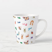 かわいいカラフル虫の模様 カフェラテマグ (右)