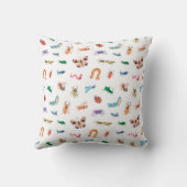 かわいいカラフル虫の模様 クッション (裏面)