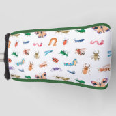 かわいいカラフル虫の模様 ゴルフヘッドカバー (正面)