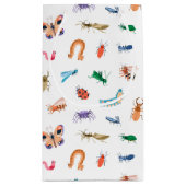 かわいいカラフル虫の模様 スモールペーパーバッグ (裏面)