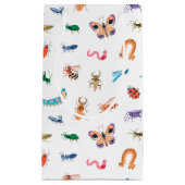 かわいいカラフル虫の模様 スモールペーパーバッグ (正面)