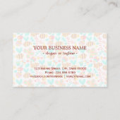 かわいいカラフル虫の模様 名刺 (裏面)