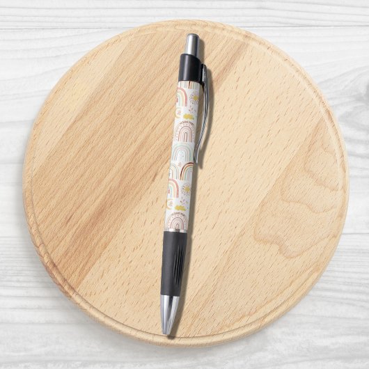 かわいいカラフル虹とデイジーの花抽象芸術 ボールペン