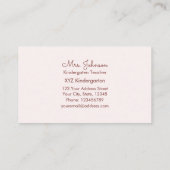 かわいいカラフル虹とデイジーの花抽象芸術 名刺 (裏面)