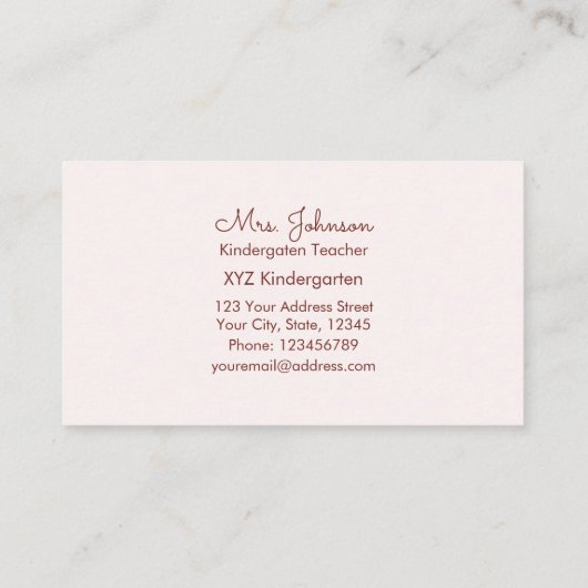 かわいいカラフル虹とデイジーの花抽象芸術 名刺 (裏面)