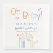 かわいいカラフル虹とハートベイビーシャワー (正面)