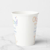 かわいいカラフル虹とハートベイビーシャワー 紙コップ (右)