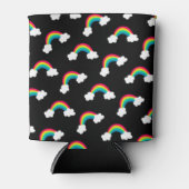 かわいいカラフル虹のパターン 缶クーラー (正面)