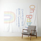 かわいいカラフル虹の赤ちゃんシャワー背景 タペストリー (インサイチュ(横))