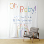 かわいいカラフル虹の赤ちゃんシャワー背景 タペストリー (インサイチュ)