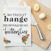 かわいいカラフル蝶のキッチンタオル キッチンタオル (四つ折り)