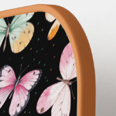 かわいいカラフル蝶のパターン ピックルボールラケット (左詳細)