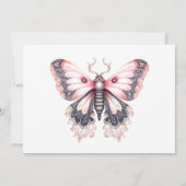 かわいいカラフル蝶の誕生日パーティー 招待状 (裏面)