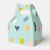 かわいいカラフル誕生日パーティー風船パターン フェイバーボックス (裏面サイド)