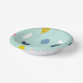 かわいいカラフル誕生日パーティー風船パターン ペーパーボウル (傾斜あり)