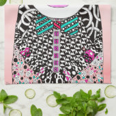 かわいいカラフル豚のキッチンタオル キッチンタオル (折り畳み)