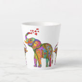 かわいいカラフル象ラテマグ カフェラテマグ (正面)