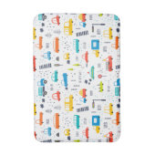 かわいいカラフル車の交通パターン バスマット (正面縦)