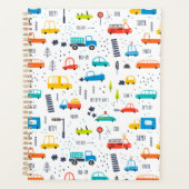 かわいいカラフル車の交通パターン プランナー手帳 (正面)
