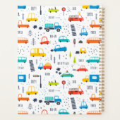 かわいいカラフル車の交通パターン プランナー手帳 (裏面)