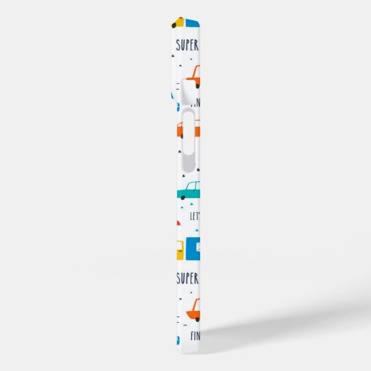 かわいいカラフル車の交通パターン Case-Mate iPhoneケース (裏面 / 左)