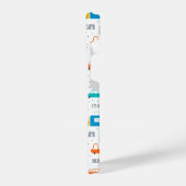 かわいいカラフル車の交通パターン iPhoneケース (左側面)