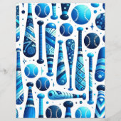 かわいいカラフル野球用スクラップブック紙 (裏面)