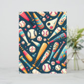 かわいいカラフル野球用スクラップブック紙 (スタンド正面)