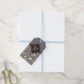 かわいいカラフル野生動物子供部屋アートサンキュー ギフトタグ (より糸付き)