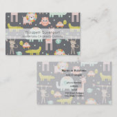 かわいいカラフル野生動物子供部屋アート 名刺 (正面/裏面)