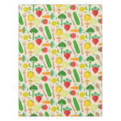 かわいいカラフル野菜の柄 テーブルクロス (正面)