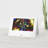 かわいいカラフル風船，花火，ハッピーバースデー カード (裏面)