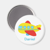 かわいいカラフル飛行機 マグネット (正面/裏面)