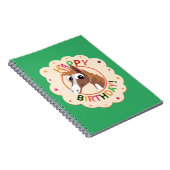 かわいいカラフル馬の誕生日デザイン ノートブック (右側)