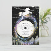 かわいいカラフル馬誕生日 招待状 (スタンド正面)