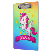 かわいいカラフル魔法のユニコーンの子供の名前 クリップボード (左)
