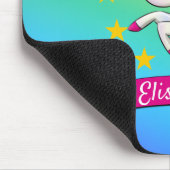 かわいいカラフル魔法のユニコーン虹の子供の名前 マウスパッド (コーナー)