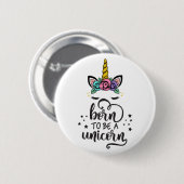 かわいいカラフル魔法のユニコーン 缶バッジ (正面&裏面)