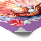 かわいいカラフル魔法の人魚ポスター ポスター (角)