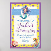 かわいいカラフル魔法の人魚ポスター ポスター (正面)