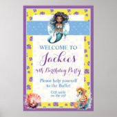 かわいいカラフル魔法の人魚ポスター ポスター (正面)