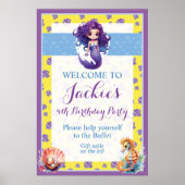 かわいいカラフル魔法の人魚ポスター ポスター (正面)