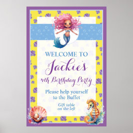 かわいいカラフル魔法人魚 ポスター