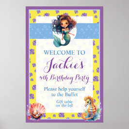 かわいいカラフル魔法人魚 ポスター