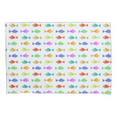 かわいいカラフル魚の柄 枕カバー (正面)