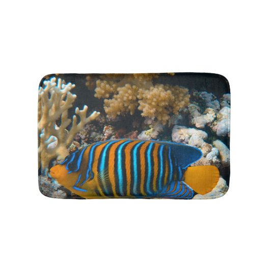 かわいいカラフル魚 バスマット (正面)