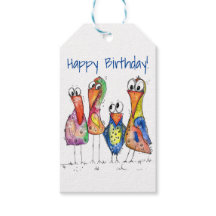 かわいいカラフル鳥お洒落4羽