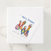 かわいいカラフル鳥お洒落4羽 フェイバータグ (インサイチュ)